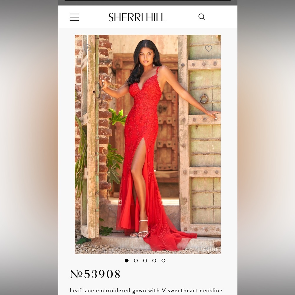 Sherri Hill red prom dress